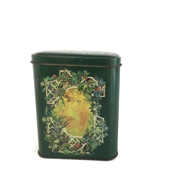 Christmas Tin Canister Made in England for Avon Christmas 1981, Tea Caddy, Coffe - Picture 5 of 10
